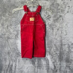 Kids Red Overalls vintage